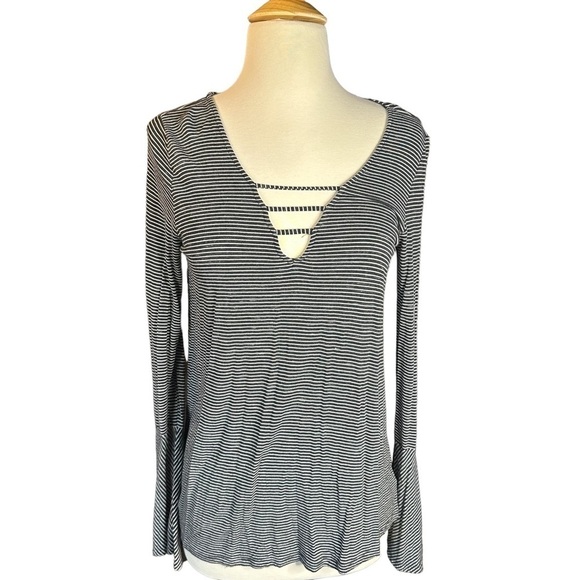 American Eagle Outfitters Tops - AEO Soft and Sexy Bell Sleeve Long Sleeve Striped Top Size Medium